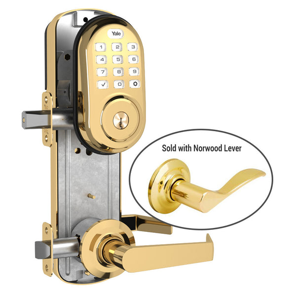 Yale Z-Wave Assure Interconnected Lockset with Push Button Deadbolt, Norwood Lever, Right Handed