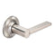 Yale Valdosta Lever Passage with Round Rosette, Non-Locking, Satin Nickel