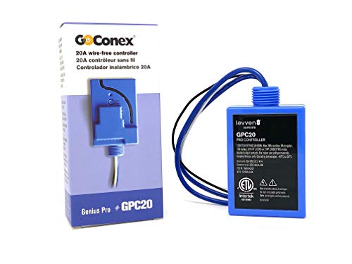 Levven GoConex GPC20 20 AMP On/Off Relay Wireless Controller - Pairs with Wire Free Decora Switch - Group Lights and add a Switch Anywhere