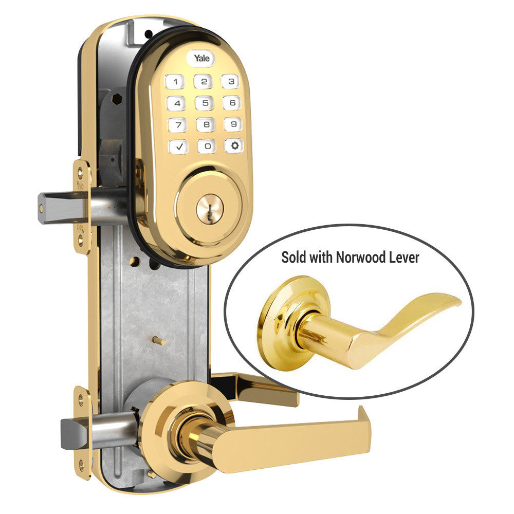 Pushbutton Deadbolt Yale Z-Wave Assure Interconnected Lockset with Push Button Deadbolt, N ...