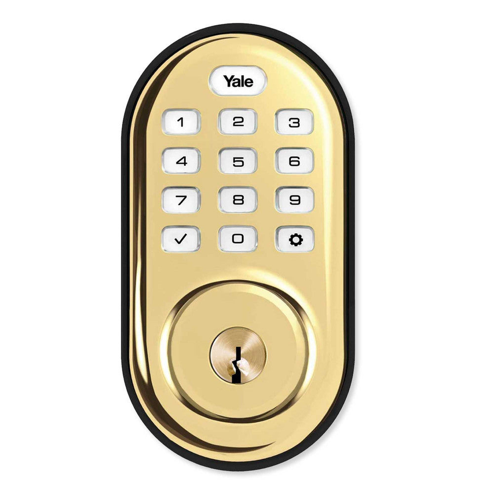 Pushbutton Deadbolt Yale Zigbee Push Button Deadbolt Assure Lock – Z-Wave Outlet