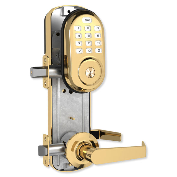 Yale Z-Wave Assure Interconnected Lockset with Push Button Deadbolt, Augusta Lever, Right Handed