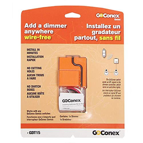 Levven GoConex GDT15 Simple Wireless Dimmer Controller - Pairs with Wire Free Decora Switch - Group Lights and add a Switch Anywhere