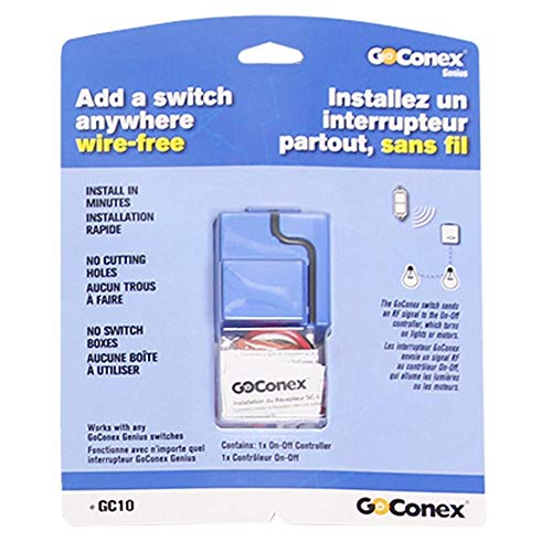Levven GPC10 Simple Wireless On Off Controller Pairs with Wire Free Decora Switch Group Lights and add a Switch Anywhere